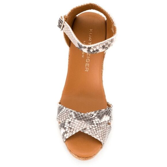 Kurt Geiger Women's Leona Wedge Espadrille Sandals - Grey 8M - Picture 9 of 11
